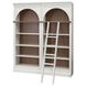 Albany White Arched 2-Piece Bookcase Wall