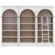 Albany White Arched 3-Piece Bookcase Wall