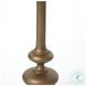Marlow Matchstick Matte Brass Pedestal Table