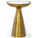 Marlow Mod Brushed Brass Pedestal Table