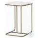 Adalley Matte Brass And Polished White Marble C Table