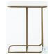 Adalley Matte Brass And Polished White Marble C Table