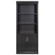 Abby Black Pedestal L Shape Home Office Set