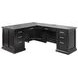 Abby Black Pedestal L Shape Home Office Set