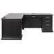 Abby Black Pedestal L Shape Desk