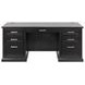 Abby Black Double Pedestal Home Executive Office Set