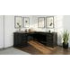 Abby Black Pedestal L Shape Desk
