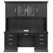 Abby Black Pedestal L Shape Home Office Set