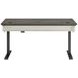 Hartford Antique White And Gray Electric Adjustable Height Home Office Set