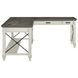 Hartford Antique White And Gray Open L Shaped Desk