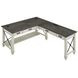Hartford Antique White And Gray Open L Shaped Home Office Set