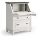 Hartford White Drop-Lid Secretary Desk