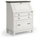 Hartford White Drop-Lid Secretary Desk