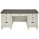 Hartford Antique White And Gray Double Pedestal Home Office Set