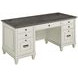 Hartford Antique White And Gray Double Pedestal Home Office Set