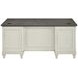 Hartford Antique White And Gray Double Pedestal Home Office Set