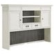 Hartford Antique White And Gray Credenza with Hutch