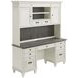 Hartford Antique White And Gray Credenza with Hutch