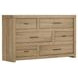 Modern Loft Khaki 6 Drawer Dresser