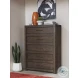 Modern Loft Brownstone 5 Drawer Chest