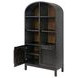 Olivia Black Bookcase with 8 Shelves