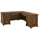 Porter Brown L Shaped Home Office Set