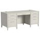 Towne White Double Pedestal Executive Desk