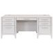 Towne White Double Pedestal Executive Home Office Set