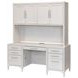 Towne White Credenza with Hutch