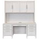 Towne White Double Pedestal Executive Home Office Set