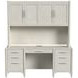 Towne White Double Pedestal Executive Home Office Set