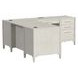 Towne White Double Pedestal L Shape Home Office Set