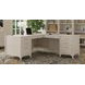 Towne White Double Pedestal L Shape Home Office Set