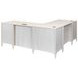 Towne White Double Pedestal L-Desk