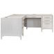 Towne White Double Pedestal L Shape Home Office Set