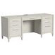 Towne White Double Pedestal Executive Home Office Set