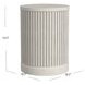 Tulane White Round Chairside Table