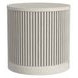 Tulane White Round End Table