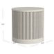 Tulane White Round End Table