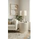 Tulane White Round End Table