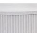 Tulane White 42" Round Coffee Table
