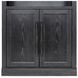 Willow Lane Ebony Black Open Bookcase with 2 Doors