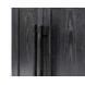 Willow Lane Ebony Black Open Bookcase with 2 Doors
