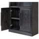 Willow Lane Ebony Black Open Bookcase with 2 Doors