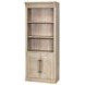 Willow Lane Natural Oak Open Bookcase with 2 Doors