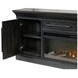 Willow Lane Ebony Black 80" TV Stand with Fireplace and LED