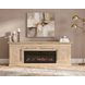 Willow Lane Natural Oak 80" TV Stand with Fireplace and LED