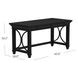 Willow Lane Ebony Black 60" Writing Desk with USB Charging