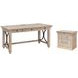 Willow Lane Natural Oak Home Office Set with USB Charging