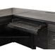Willow Lane Ebony Black 118" Executive L Desk with USB Charging